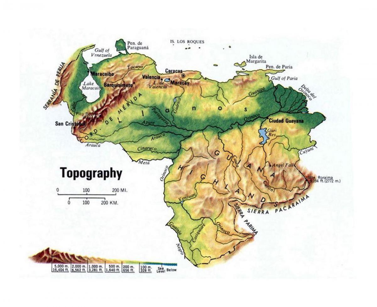 топографска карта Венецуела