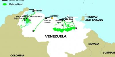 Венецуела резерве нафте на мапи