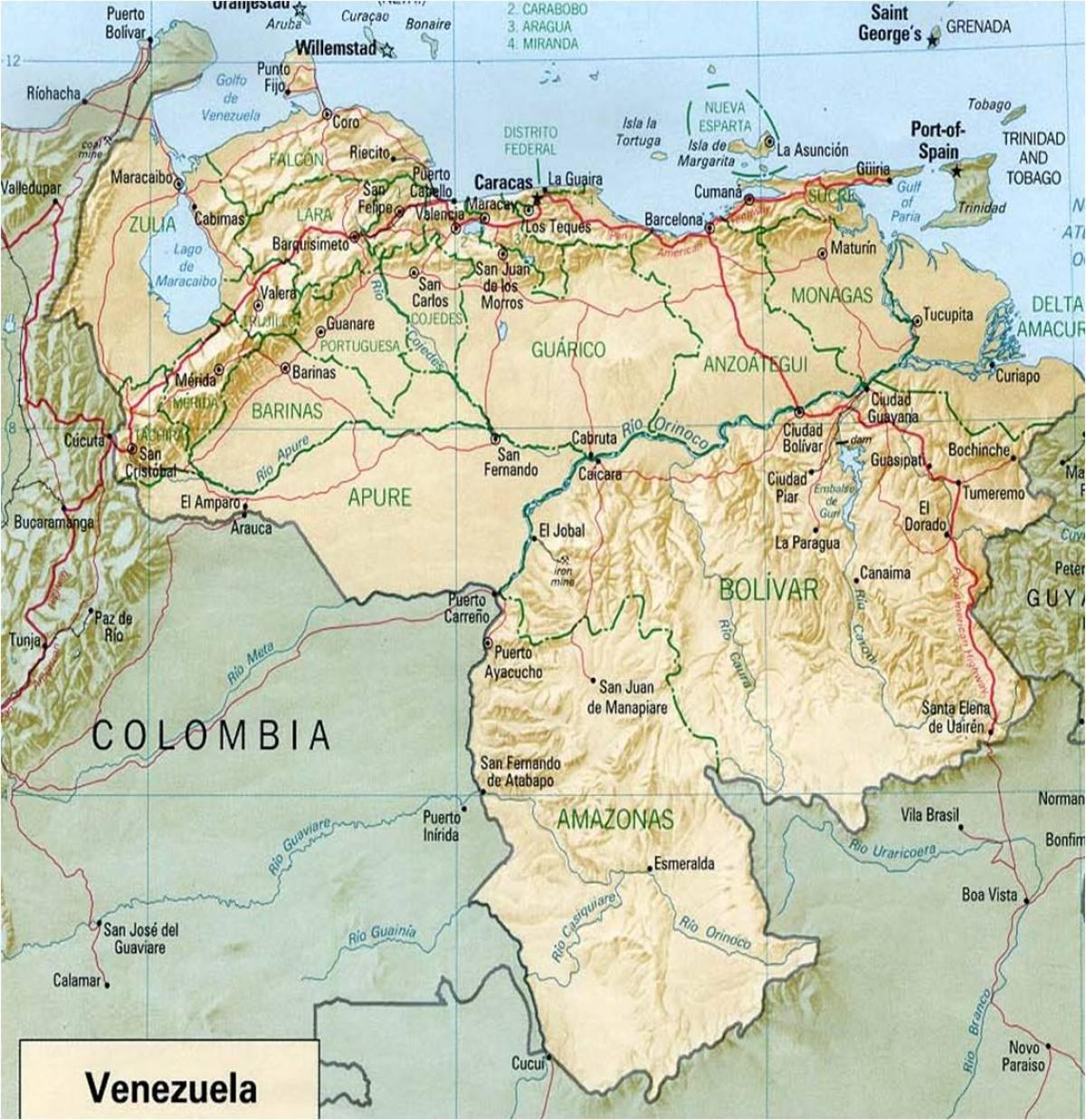 карта реке Венецуеле 