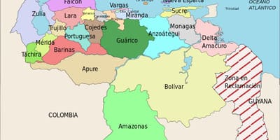 Мапа држава Венецуеле