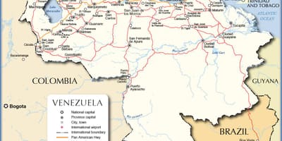 Детаљна мапа Венецуеле