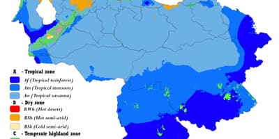 Карта Венецуела клима