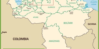 Карта Венецуела политичке